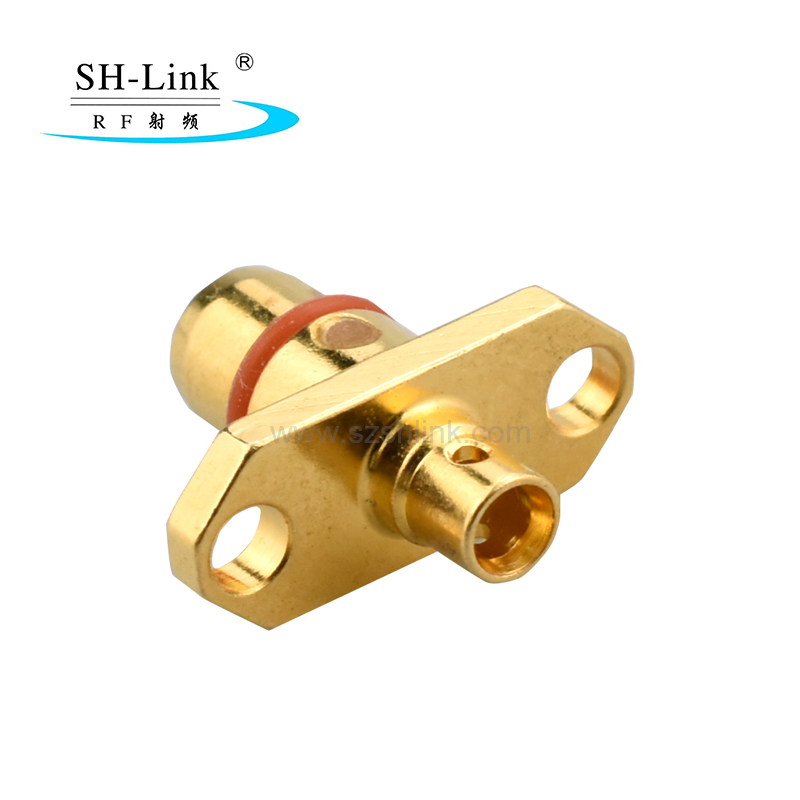 IP67 BMA female flange connector 2 holes for RG086